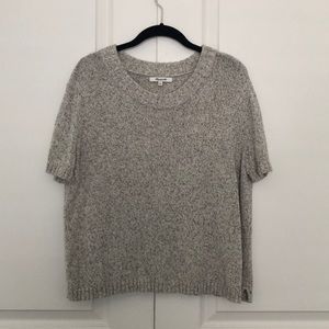 Madewell speckled grey sweater top, size M